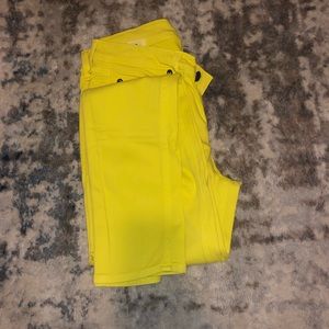Fluorescent yellow rag &bone jean/leggings
